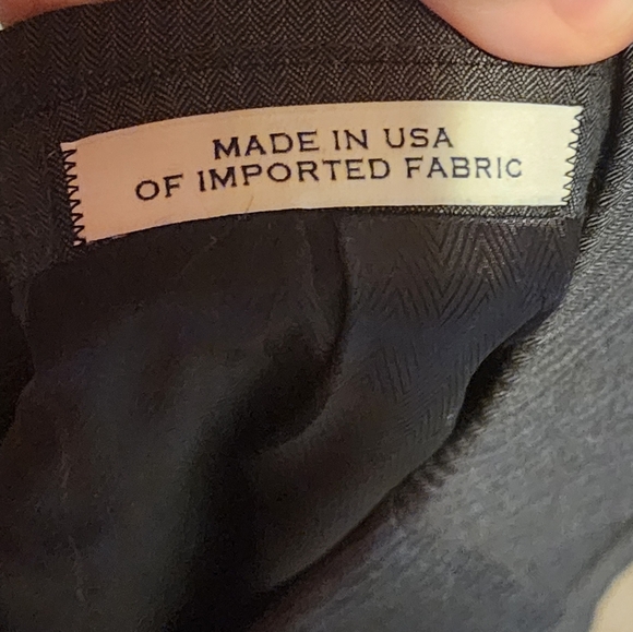 Joseph Abboud 38R Slim Fit Suit Blazer Super 120s Wool Gray Pinstripe USA - Picture 9 of 10